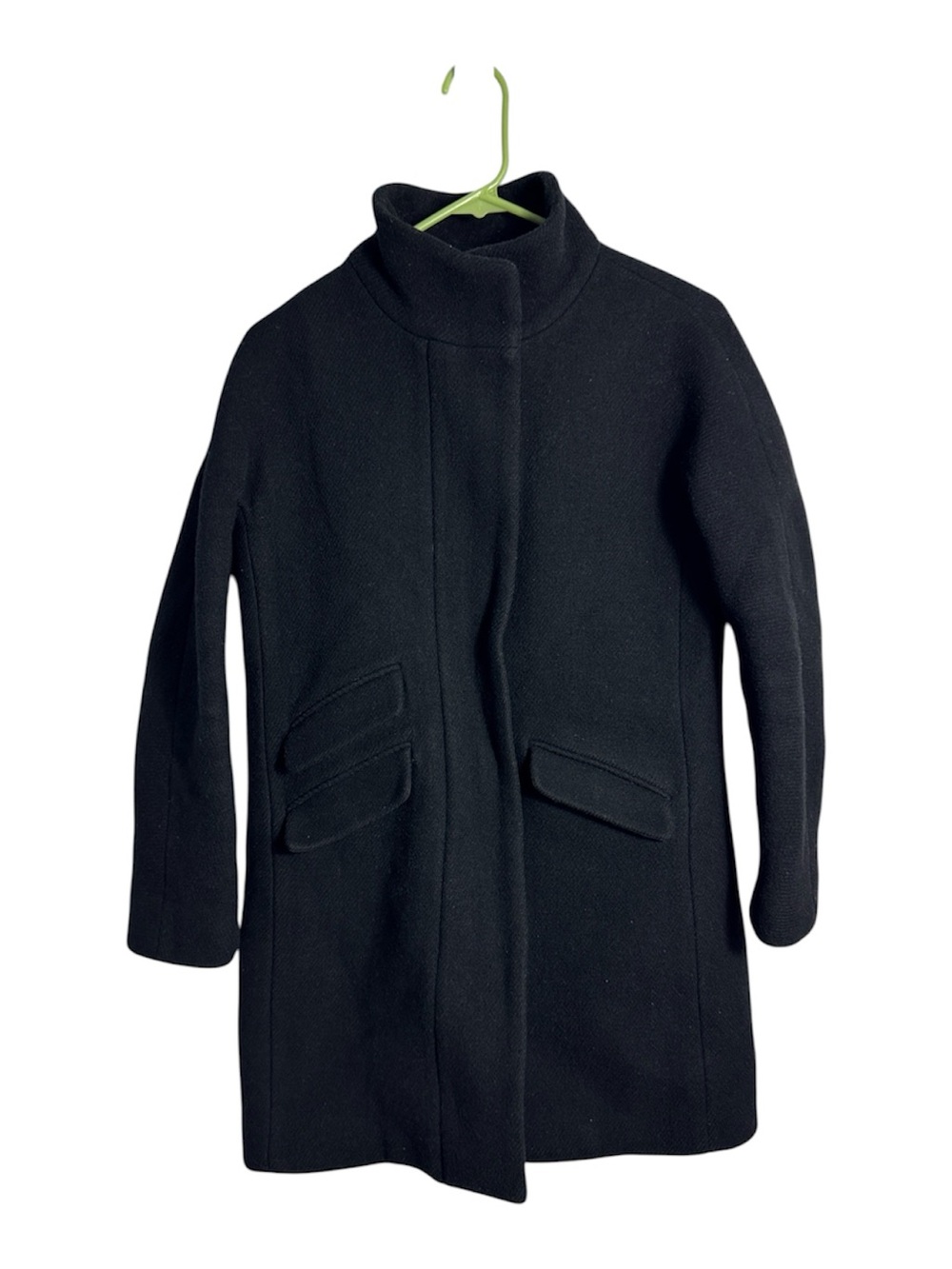 J. Crew Cocoon coat in Italian stadium-cloth wool blend black size 0 petite